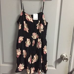 Floral black romper